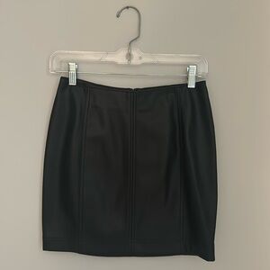 Free people leather mini skirt
